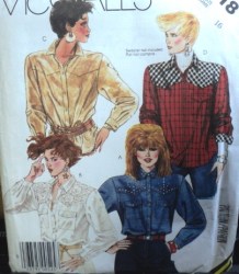 2218 COUNTRY LS YOKE BUTTON OR SNAP SHIRT PATTERN 16,8